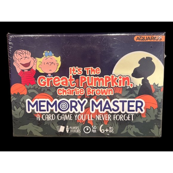 Brand New Charlie Brown & The Great Pumpkin Memory Masters Card Game Family Nite - Picture 1 of 2
